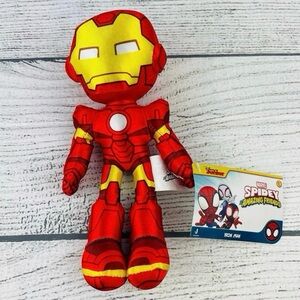 Marvel Spidey & His Amazing Friends 9" Iron Man Plush Toy NEW Disney Junior